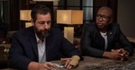 Adam Sandler and Kenny Smith on 'Hustle' (Photo: Pop Culture)